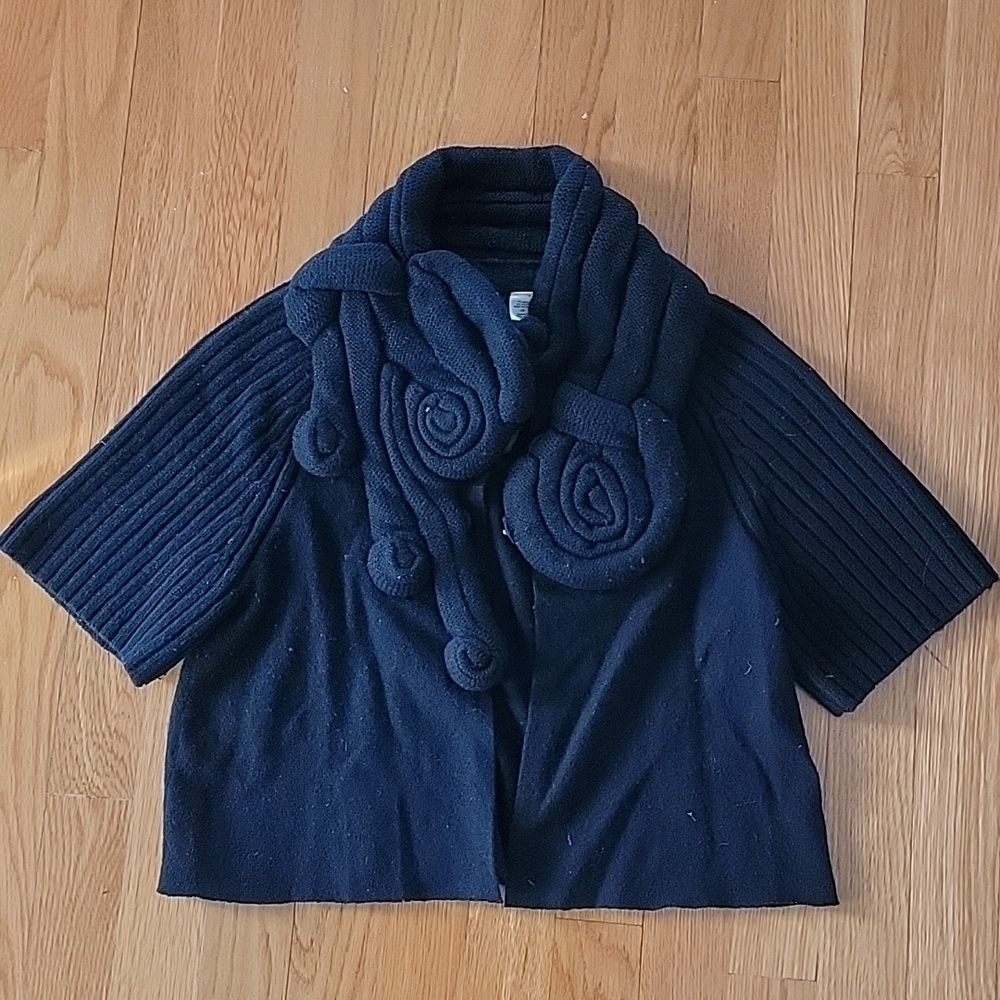 PERFECT Anthropologie Moth Black Cardigan X/SMALL